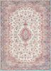 aalam blue wool hand knotted Rug - HeadShot