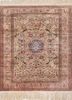 gulmarg green silk hand knotted Rug - HeadShot gulmarg green silk hand knotted Rug - HeadShot