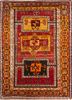 kiaan red and orange wool hand knotted Rug - HeadShot kiaan red and orange wool hand knotted Rug - HeadShot