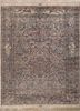 gulmarg red and orange silk hand knotted Rug - HeadShot