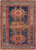 kiaan blue wool hand knotted Rug - HeadShot