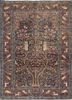 aalam blue wool hand knotted Rug - HeadShot aalam blue wool hand knotted Rug - HeadShot