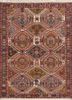 kiaan blue wool and silk hand knotted Rug - HeadShot