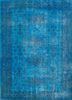 lacuna blue wool hand knotted Rug - HeadShot