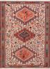 kiaan red and orange wool and silk hand knotted Rug - HeadShot kiaan red and orange wool and silk hand knotted Rug - HeadShot