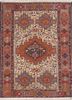 kiaan red and orange wool and silk hand knotted Rug - HeadShot