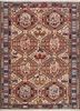 kiaan red and orange wool and silk hand knotted Rug - HeadShot