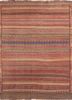nayaab red and orange wool flat weaves Rug - HeadShot