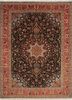aalam grey and black wool and silk hand knotted Rug - HeadShot aalam grey and black wool and silk hand knotted Rug - HeadShot