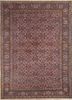 aalam pink and purple wool hand knotted Rug - HeadShot