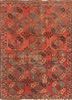 kiaan red and orange wool hand knotted Rug - HeadShot kiaan red and orange wool hand knotted Rug - HeadShot