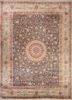 gulmarg pink and purple silk hand knotted Rug - HeadShot gulmarg pink and purple silk hand knotted Rug - HeadShot