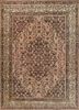 aalam green wool hand knotted Rug - HeadShot