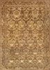 aalam red and orange wool hand knotted Rug - HeadShot
