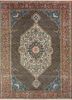 aalam blue wool hand knotted Rug - HeadShot aalam blue wool hand knotted Rug - HeadShot