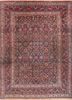 aalam blue wool hand knotted Rug - HeadShot