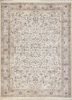 aalam ivory wool hand knotted Rug - HeadShot