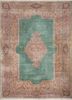 aalam ivory wool hand knotted Rug - HeadShot
