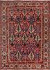 aalam red and orange wool hand knotted Rug - HeadShot