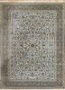 aalam blue wool hand knotted Rug - HeadShot