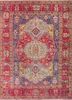 aalam red and orange wool hand knotted Rug - HeadShot aalam red and orange wool hand knotted Rug - HeadShot