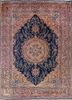 aalam blue wool hand knotted Rug - HeadShot aalam blue wool hand knotted Rug - HeadShot