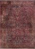 aalam red and orange wool hand knotted Rug - HeadShot