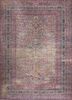 aalam red and orange wool hand knotted Rug - HeadShot