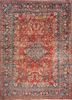 aalam blue wool hand knotted Rug - HeadShot