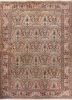 aalam red and orange wool hand knotted Rug - HeadShot