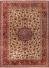 aalam gold wool hand knotted Rug - HeadShot