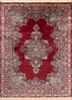 aalam red and orange wool hand knotted Rug - HeadShot aalam red and orange wool hand knotted Rug - HeadShot