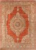 aalam red and orange wool hand knotted Rug - HeadShot aalam red and orange wool hand knotted Rug - HeadShot