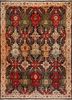 aalam red and orange wool hand knotted Rug - HeadShot aalam red and orange wool hand knotted Rug - HeadShot