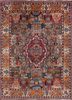 aalam red and orange wool hand knotted Rug - HeadShot aalam red and orange wool hand knotted Rug - HeadShot