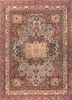 aalam beige and brown wool hand knotted Rug - HeadShot