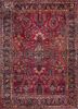 aalam red and orange wool hand knotted Rug - HeadShot aalam red and orange wool hand knotted Rug - HeadShot