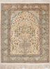 gulmarg green silk hand knotted Rug - HeadShot