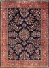 aalam blue wool hand knotted Rug - HeadShot aalam blue wool hand knotted Rug - HeadShot