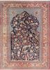 aalam red and orange wool and silk hand knotted Rug - HeadShot aalam red and orange wool and silk hand knotted Rug - HeadShot
