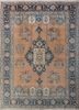 aalam blue wool hand knotted Rug - HeadShot aalam blue wool hand knotted Rug - HeadShot
