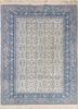 aalam blue wool hand knotted Rug - HeadShot aalam blue wool hand knotted Rug - HeadShot