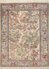 aalam ivory wool hand knotted Rug - HeadShot