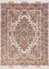 aalam blue wool and silk hand knotted Rug - HeadShot aalam blue wool and silk hand knotted Rug - HeadShot