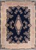aalam blue wool hand knotted Rug - HeadShot aalam blue wool hand knotted Rug - HeadShot