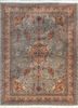 aalam blue wool hand knotted Rug - HeadShot aalam blue wool hand knotted Rug - HeadShot