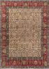 aalam red and orange wool hand knotted Rug - HeadShot