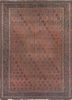aalam red and orange wool hand knotted Rug - HeadShot