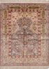 gulmarg grey and black silk hand knotted Rug - HeadShot