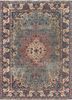aalam blue wool hand knotted Rug - HeadShot aalam blue wool hand knotted Rug - HeadShot
